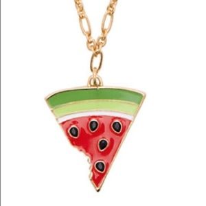Kate Spade Watermelon charm pendant necklace gold
